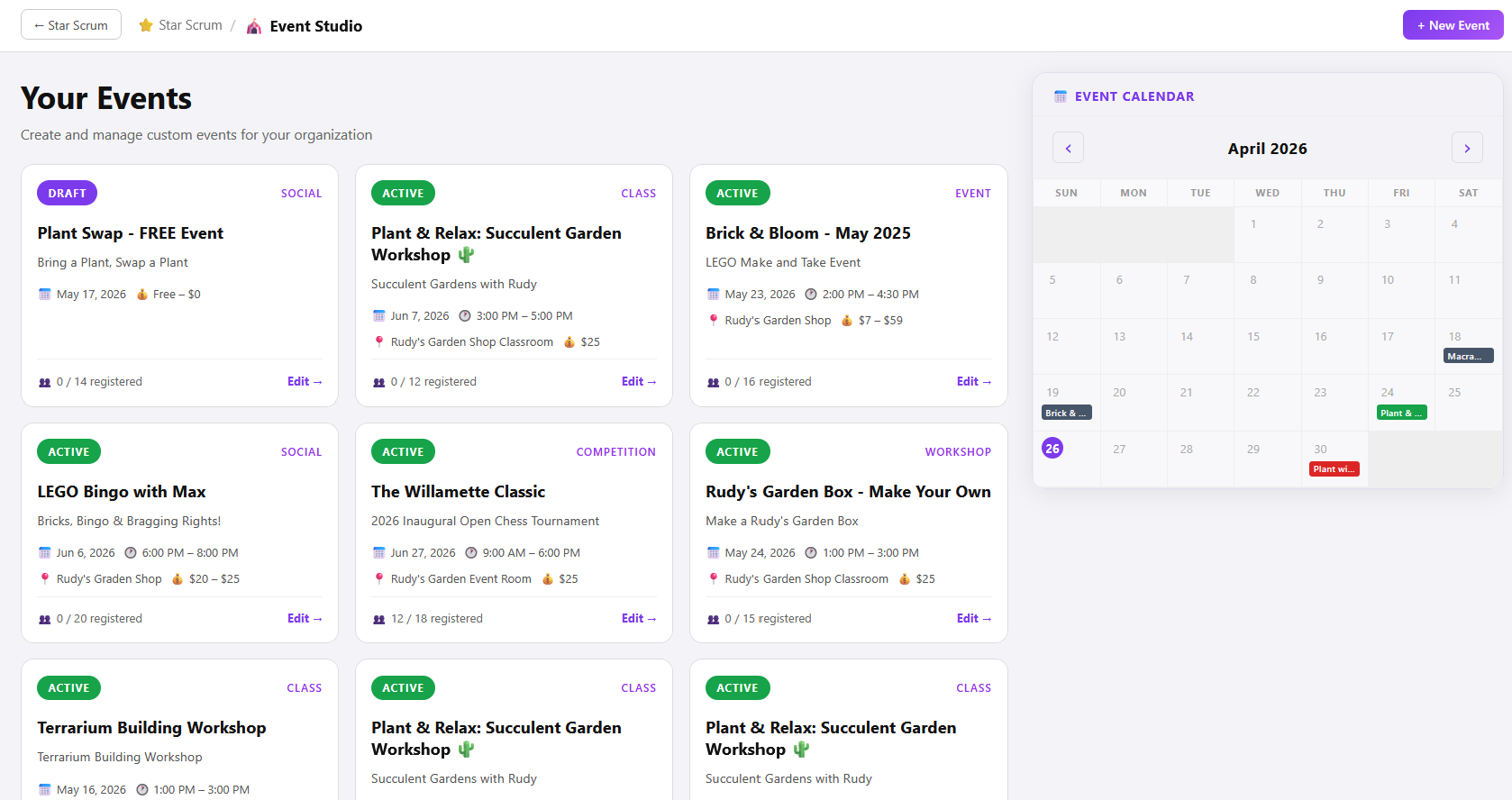 Event Studio — white-label event ticketing platform